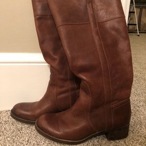 Lucky Brand Cognac Boots - Wide Calf